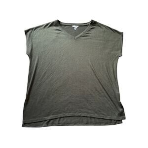 ORVIS knit T-shirt. Olive Green; lightweight & flowy, size XXL